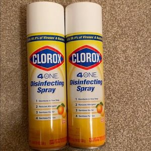 ..Clorox 4 in 1 disinfecting Spray 19oz X2